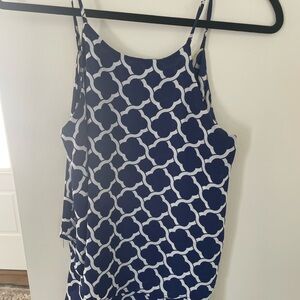 Emmelle Blue and White Patterned Top